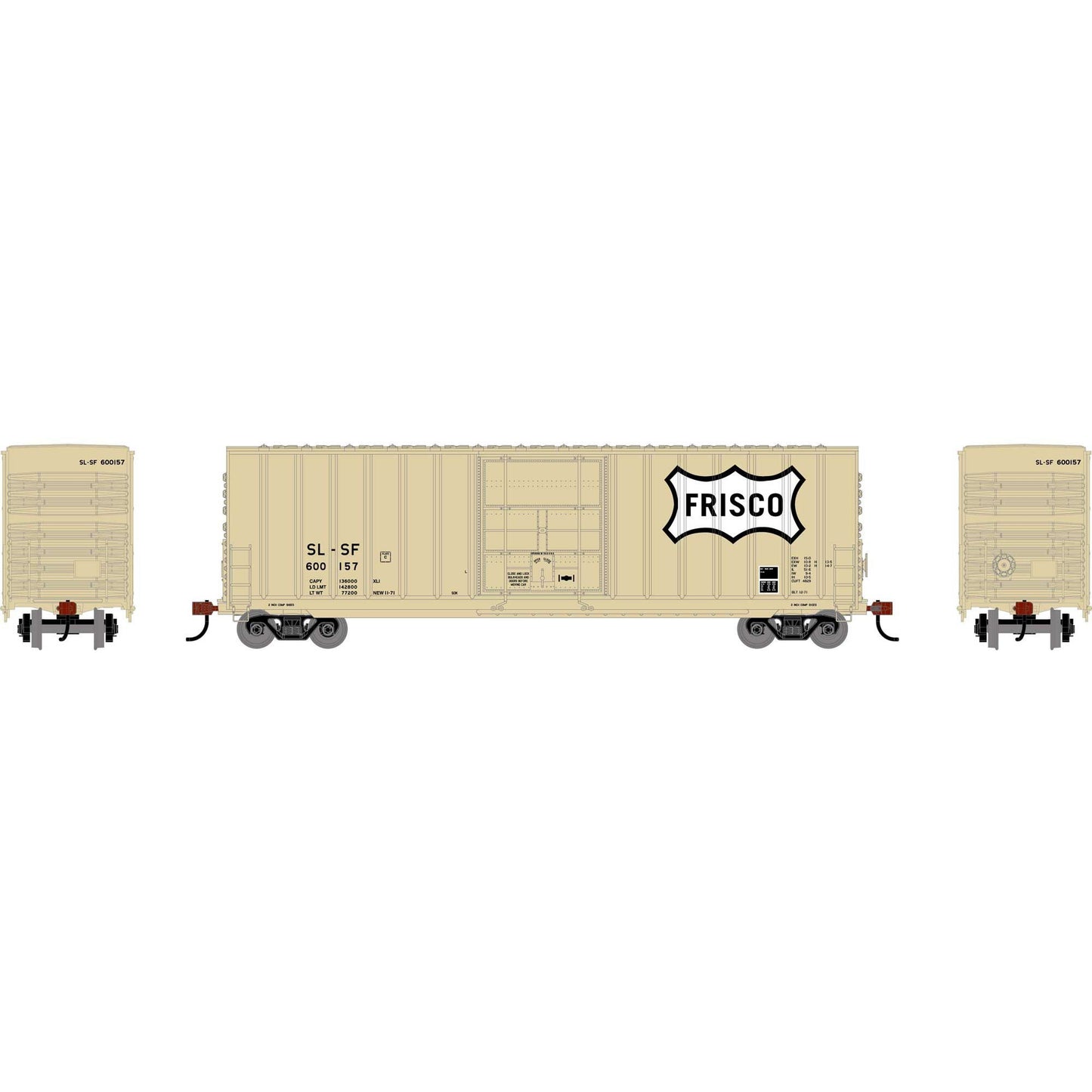 HO 50' Exterior Post High Cube Plug Door Box Car (RND-2090)