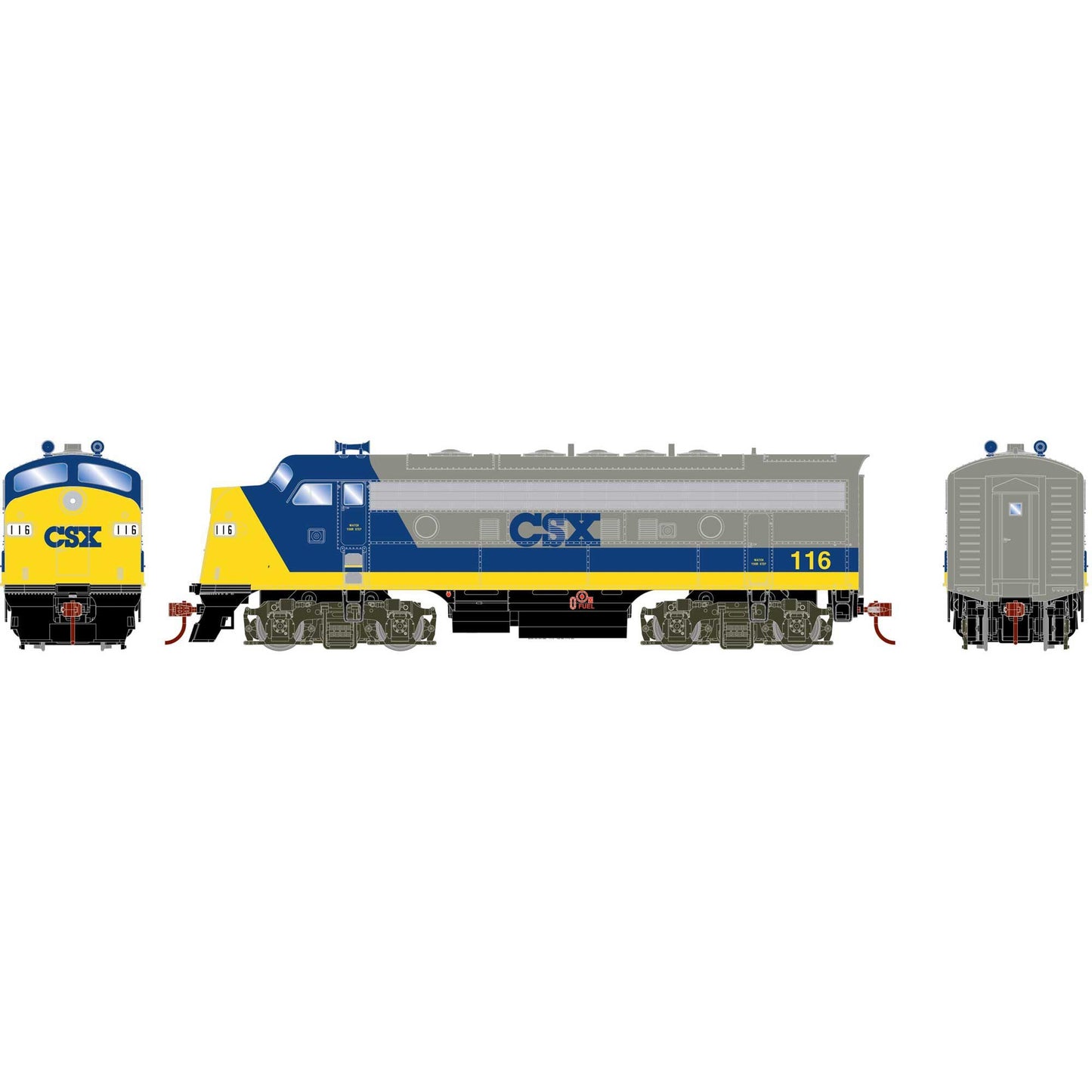 HO RND F7A Locomotive DCC-Ready CSXT #116 (RND-2740)