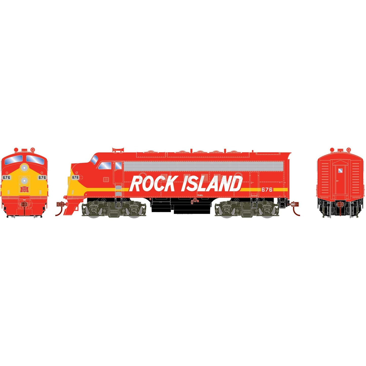 HO RND F7A Locomotive DCC-Ready CRIP #676 (RND-2750)