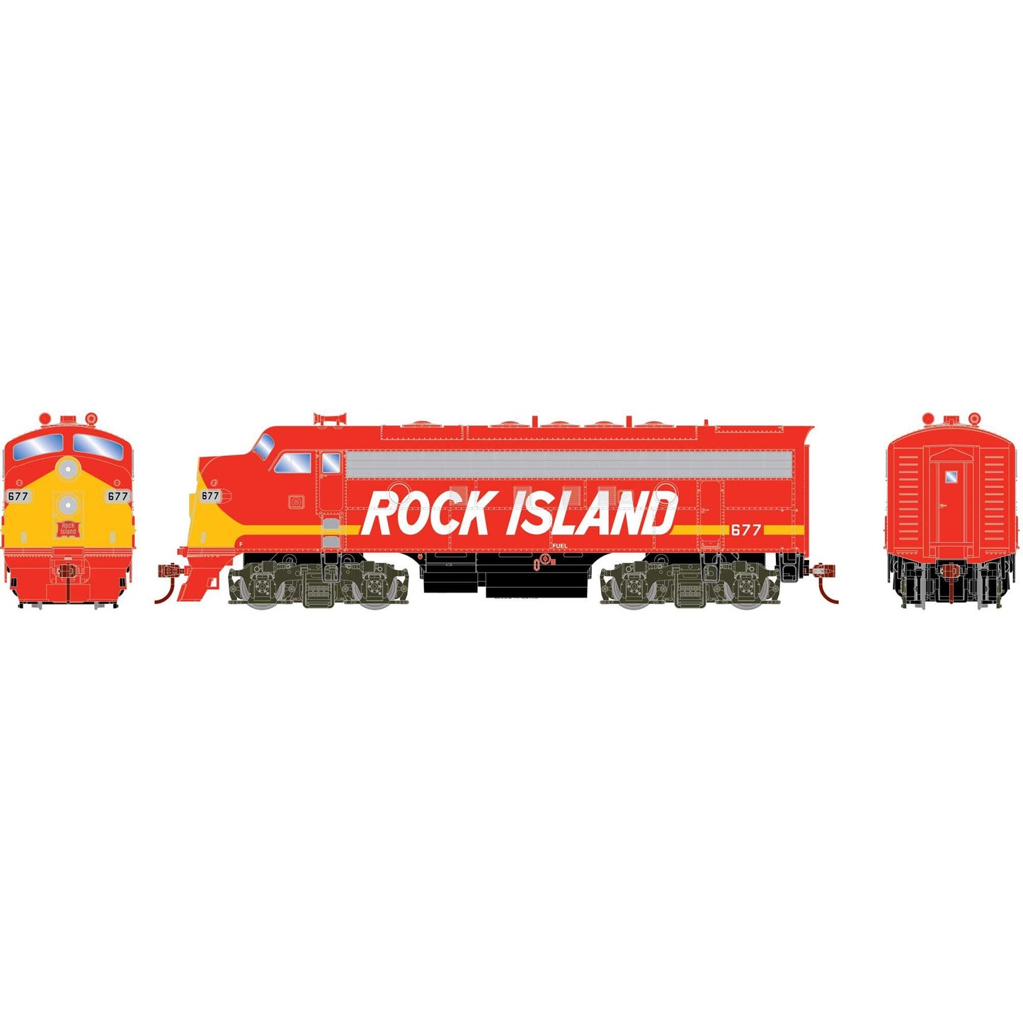 HO RND F7A Locomotive DCC-Ready CRIP #677 (RND-2751)