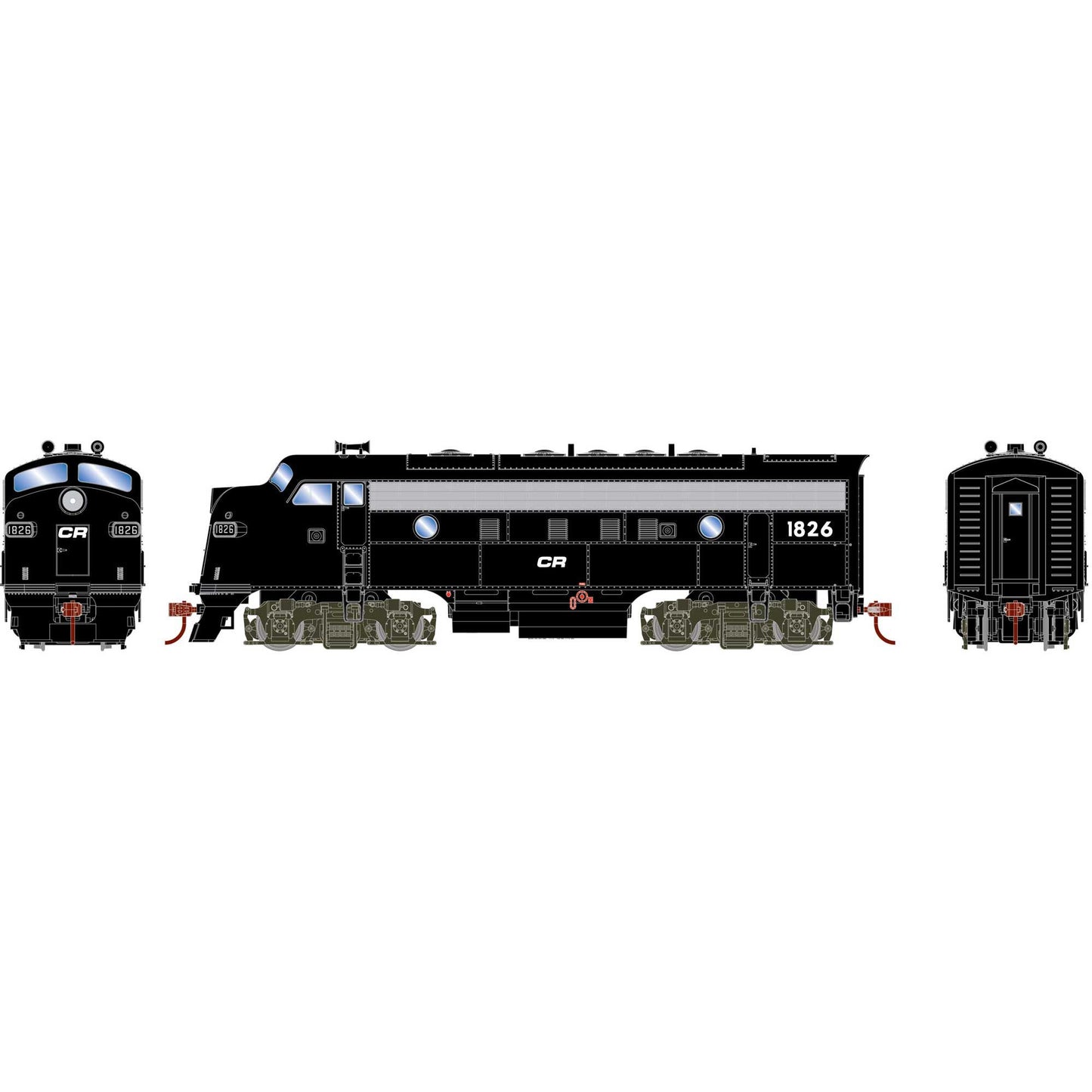 HO RND F7A Locomotive DCC-Ready (CR #1826) (RND-2752)
