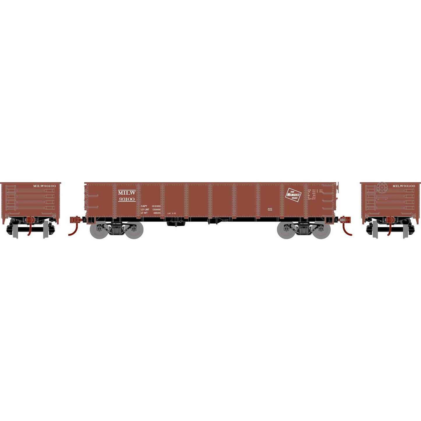 HO RND 40' Gondola MILW #93100 (RND-2828)