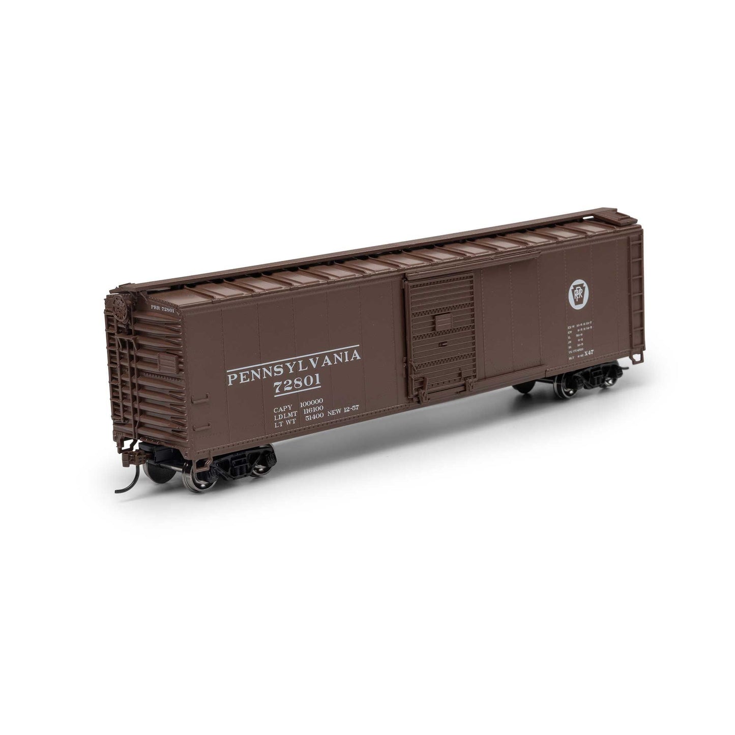 HO 50' PS-1 Single Sliding Door Boxcar PRR #72801 (RND15099)