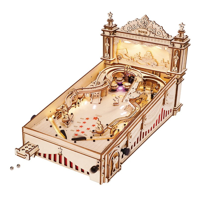 3D Pinball Machine Working Wooden Model Kit (ROEEG01)