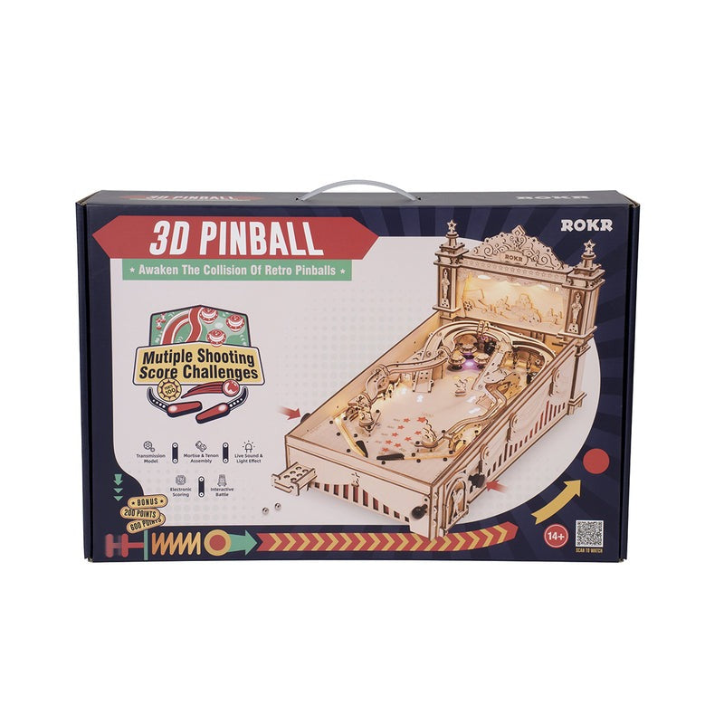 3D Pinball Machine Working Wooden Model Kit (ROEEG01)
