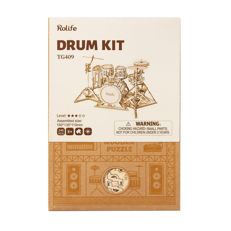 Drum Kit Wooden Model Kit Kit (ROETG409)