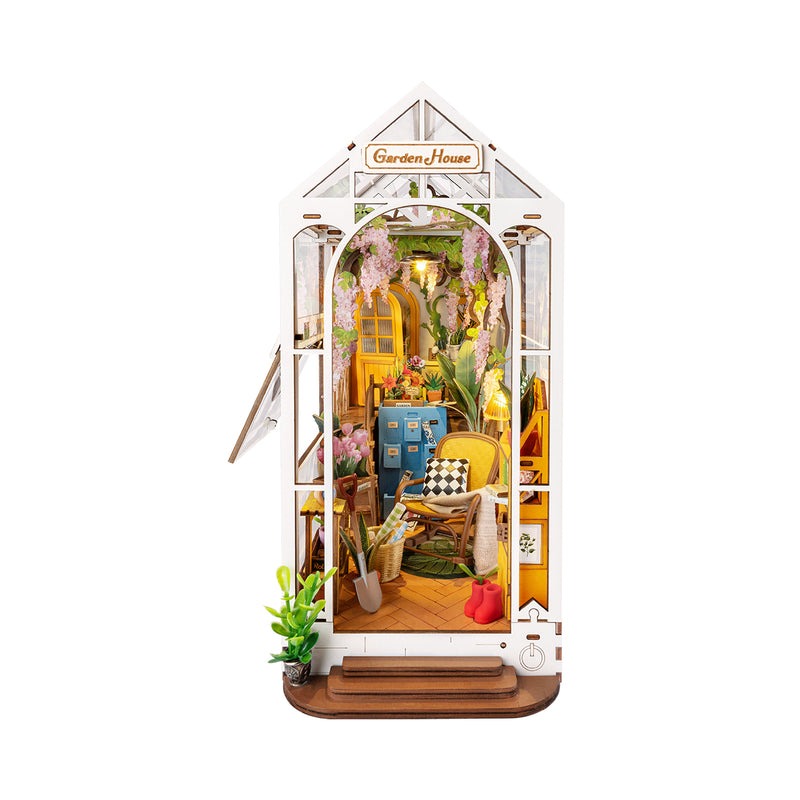 Holiday Garden House Book Nook Wooden Model Kit (ROETGB06)