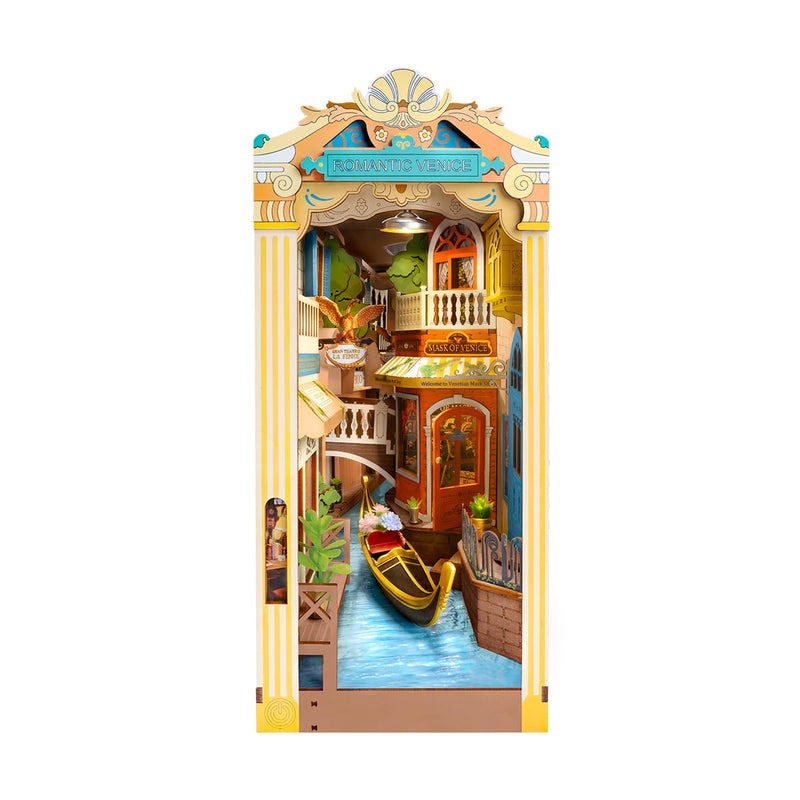 Romantic Venice Book Nook Wooden Model Kit (ROETGB08)