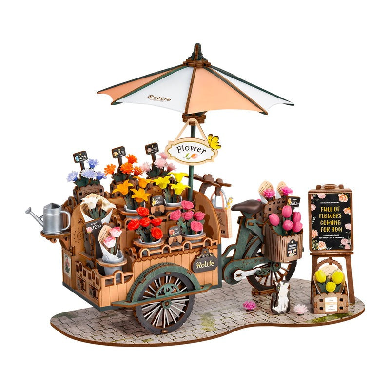 Blossom Cart Miniature Wooden Model Kit (ROETGS03)