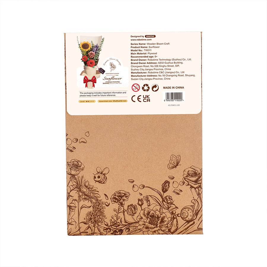 Sunflower Bloom Craft Wooden Model Kit (ROETW011)