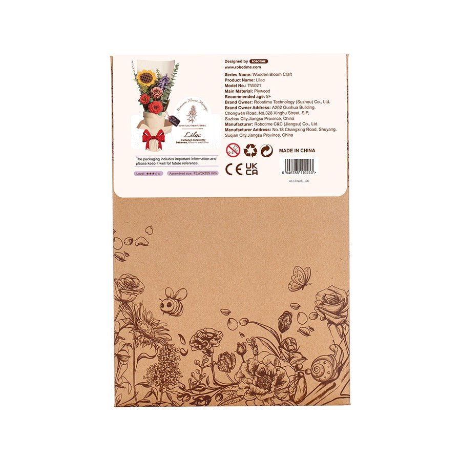 Lilac Craft Bloom Wooden Model Kit (ROETW021)
