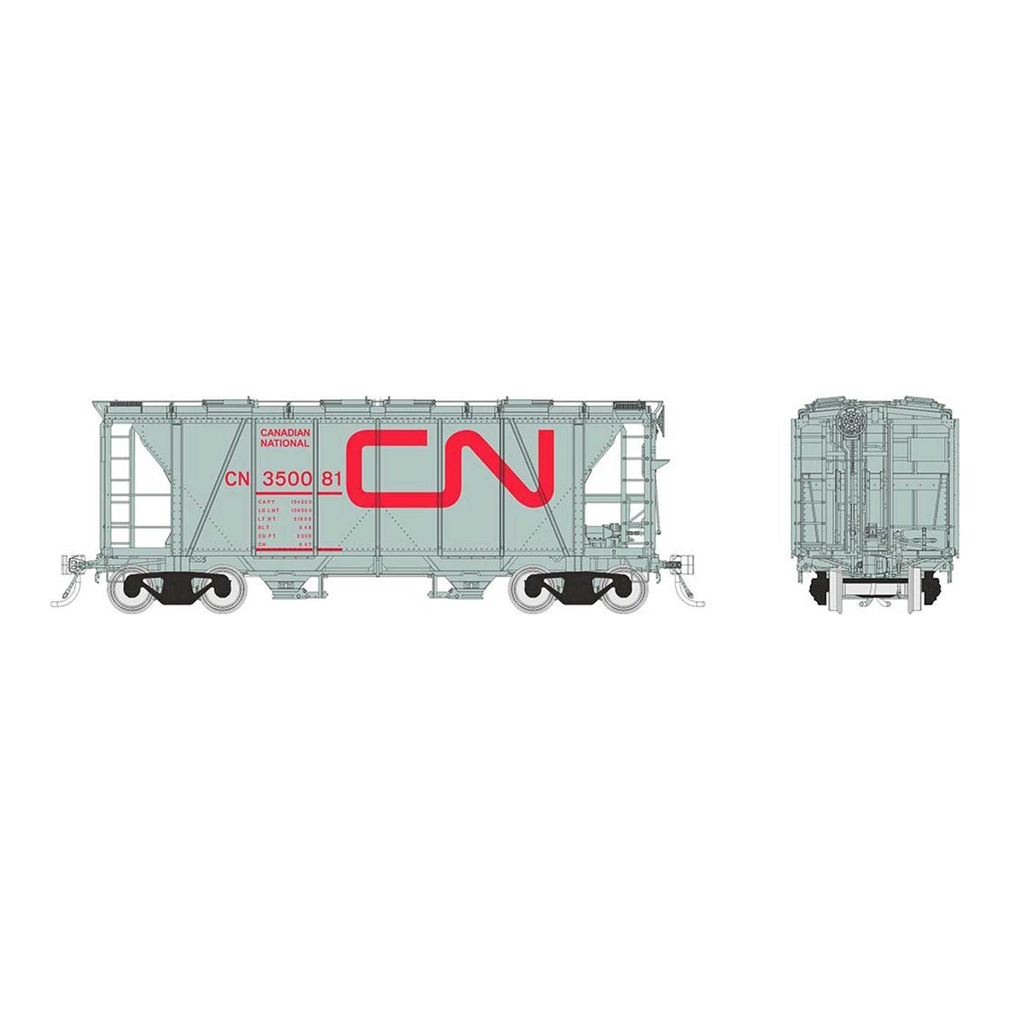 HO Enterprise Covered Hopper CN Red Noodle (RPI149009A)
