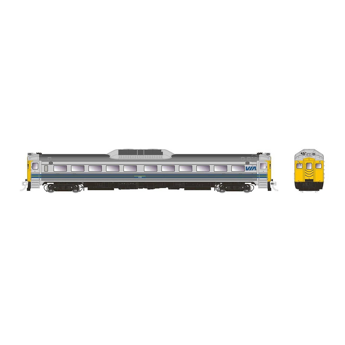 HO Budd RDC-1 Phase 1c Diesel Railcar VIA Rail Canada #6102 (RPI16838)