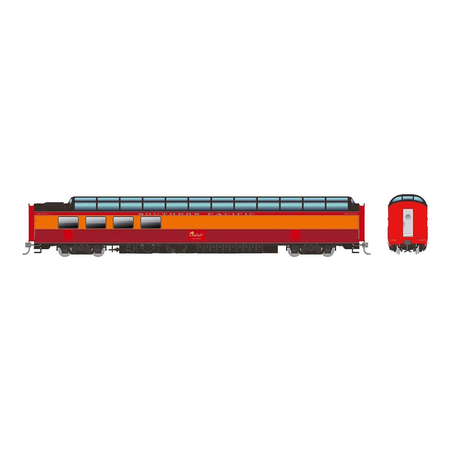 HO SP Dome-Lounge Car with Fluted Sides, SP Daylight #3606 (RPI175003)