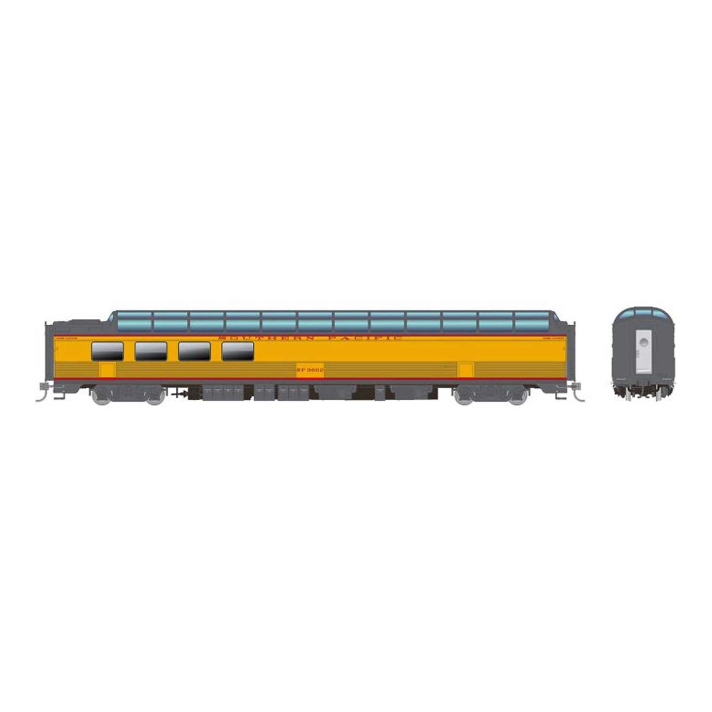 HO SP Dome-Lounge with Fluted Sides SP Overland #3603 (RPI175005)