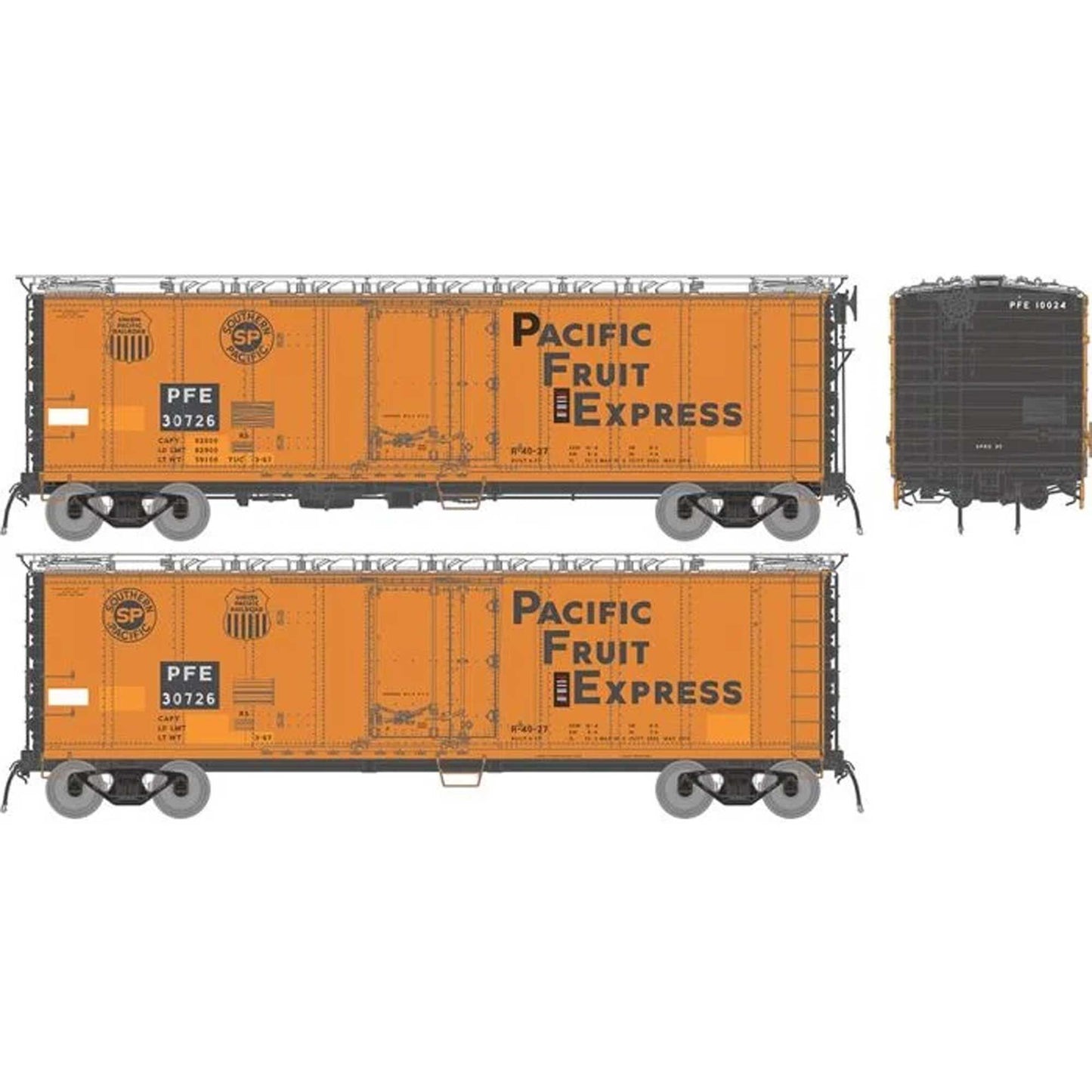 HO PFE R-40-27 Reefer - 1970s TIV Repaint Plastic Model (RPI196007A)