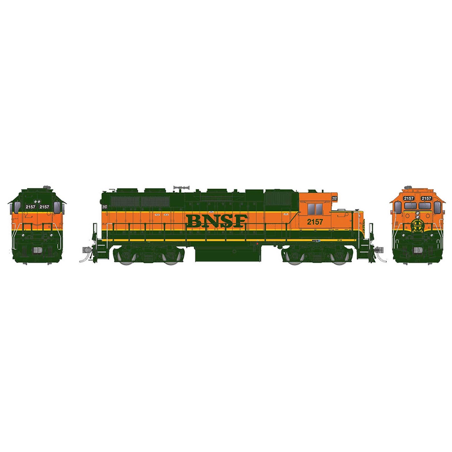 HO EMD GP38 Locomotive with DCC and Sound BNSF #2172 (RPI38536)