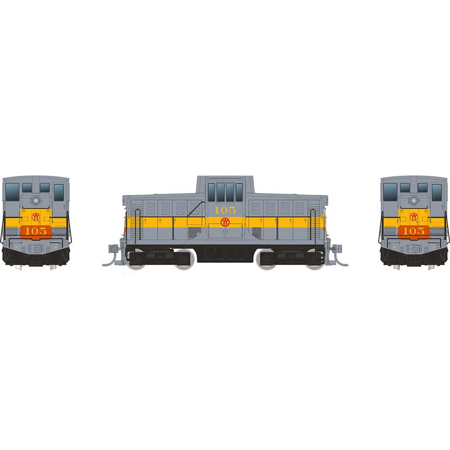 HO GE 44 Tonner Switcher Locomotive NYO&W Grey #101 (RPI48017)