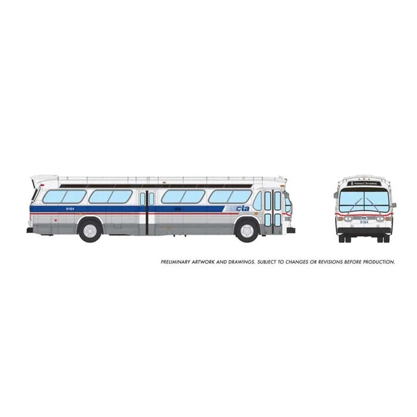 HO 1/87 New Look Bus Deluxe Model - Chicago CTA Late Scheme #9188 (RPI753137)