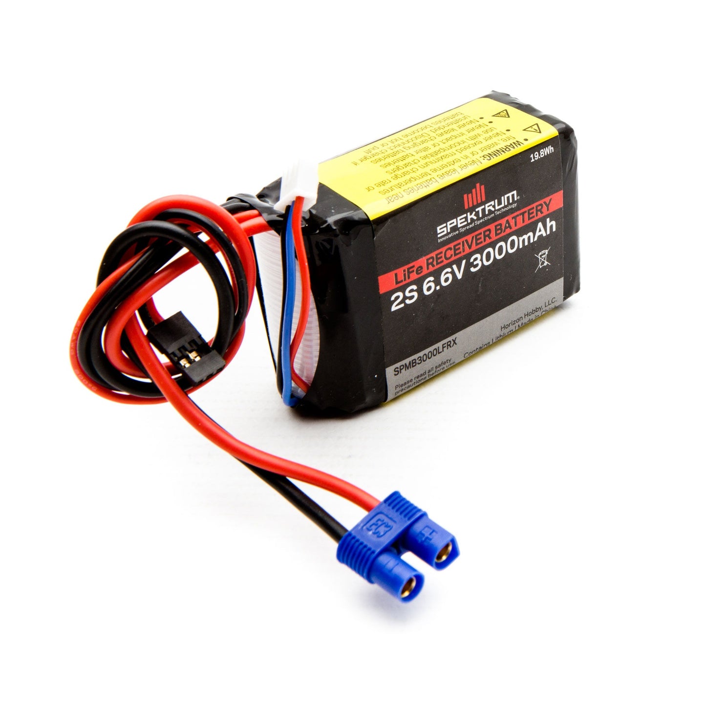 6.6V 3000mAh 2S LiFe Receiver Battery with EC3 Connector (SPMB3000LFRX)