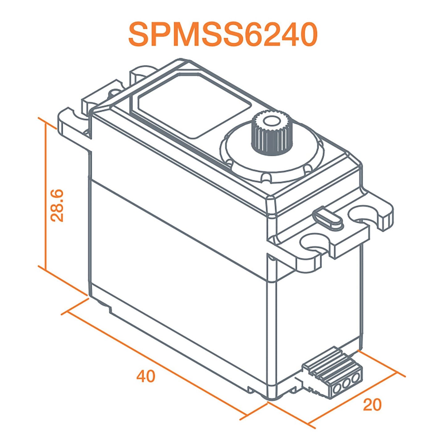 S6240 Standard Digital High Speed Waterproof Metal Gear Surface Servo (SPMSS6240)