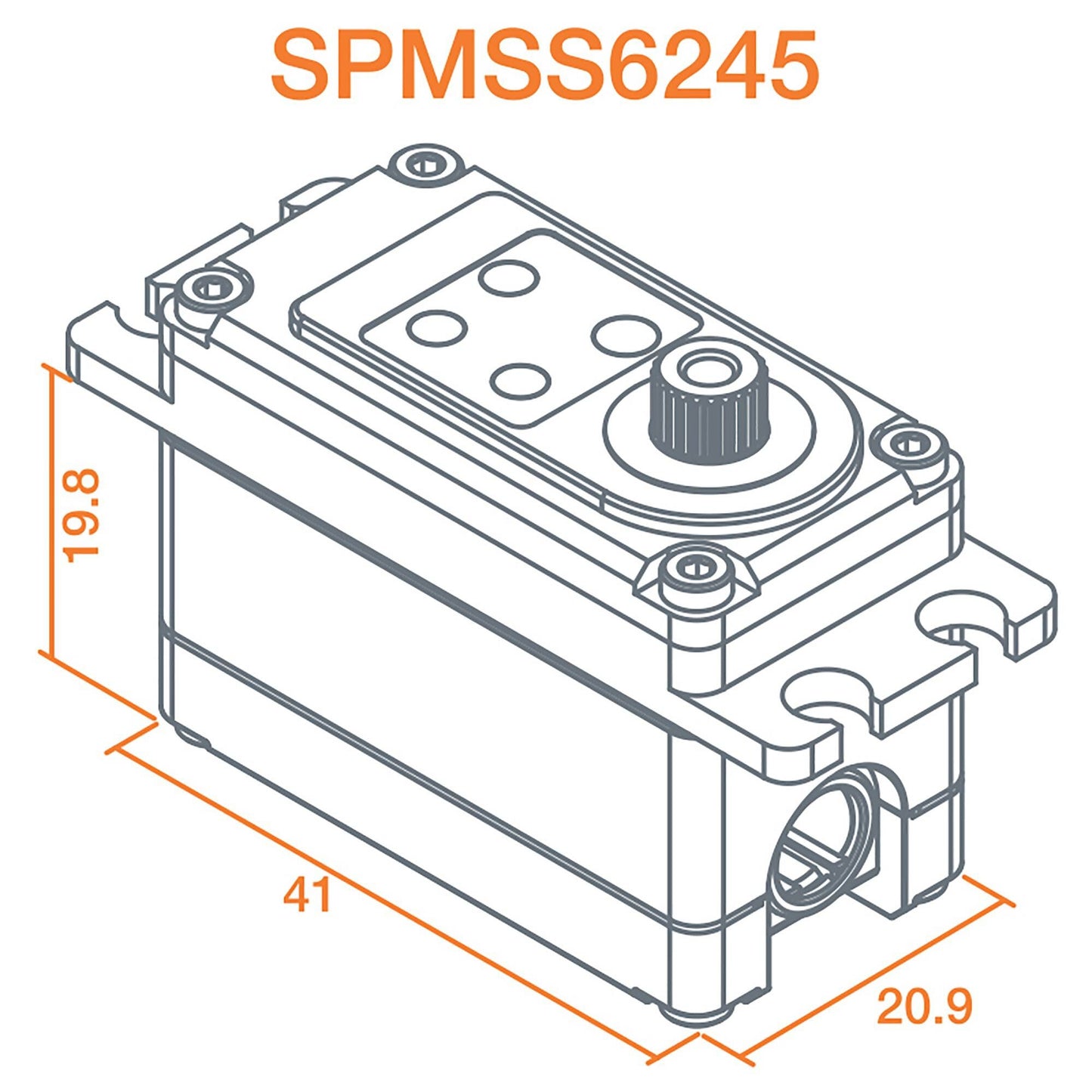 S6245 Low Profile Digital High Speed High Torque Surface Servo (SPMSS6245)
