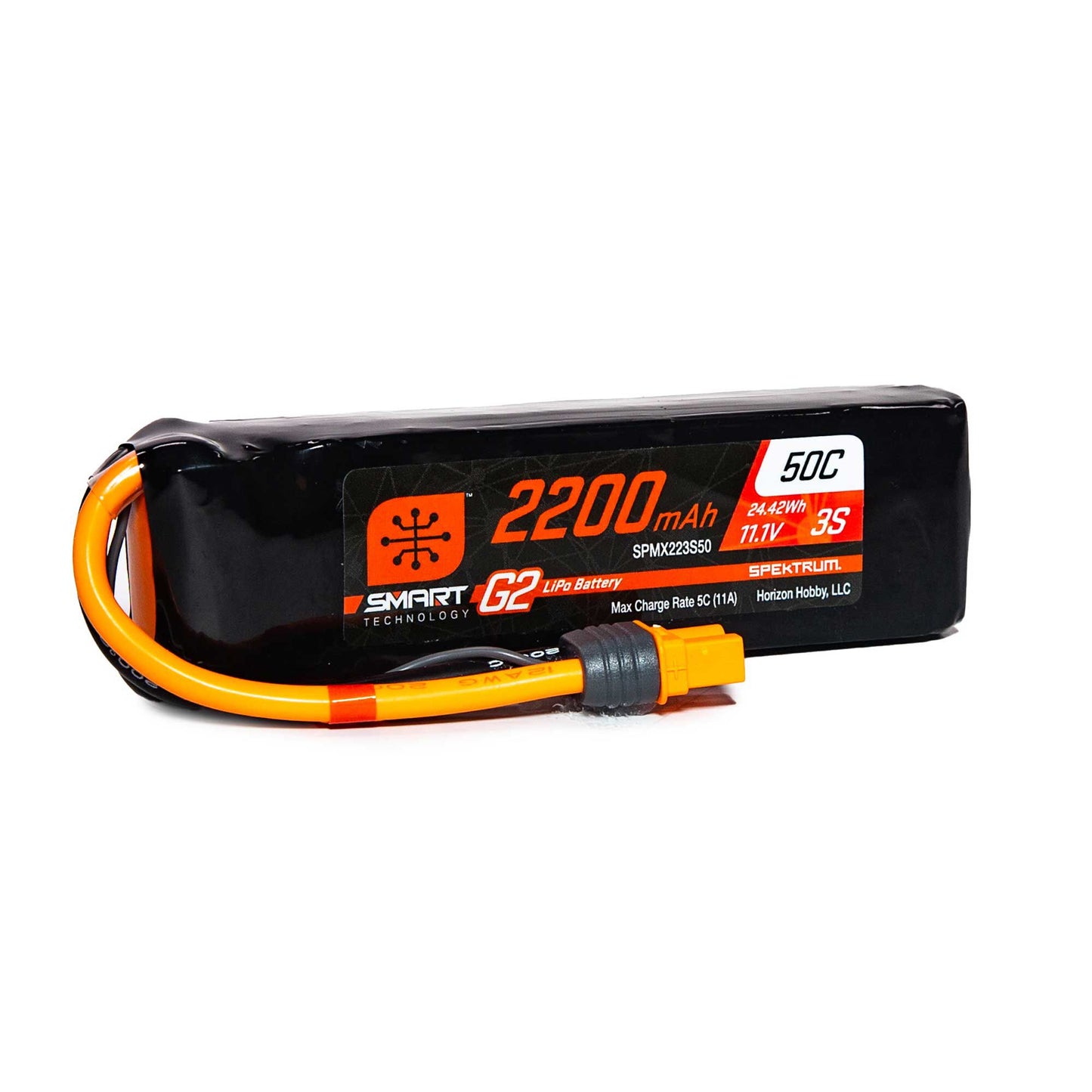 2200mAh 11.1V 50C 3S Smart G2 LiPo Battery Pack with IC3 Plug (SPMX223S50)_1