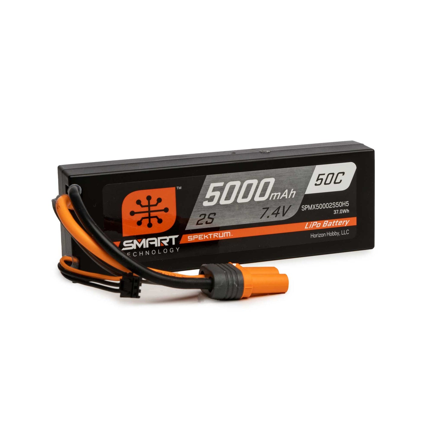 5000mAh 7.4V 50C 2S Hardcase Smart LiPo Battery Pack with IC5 Plug (SPMX50002S50H5)