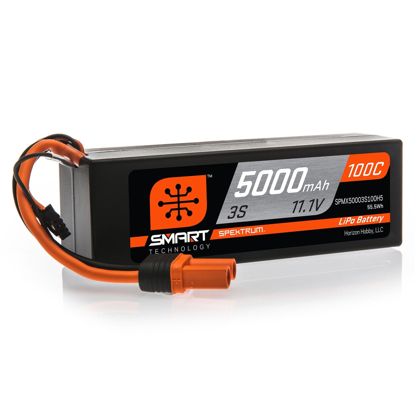 5000mAh 11.1V 100C 3S Hardcase Smart LiPo Battery Pack with IC5 Plug (SPM50003S100H5)
