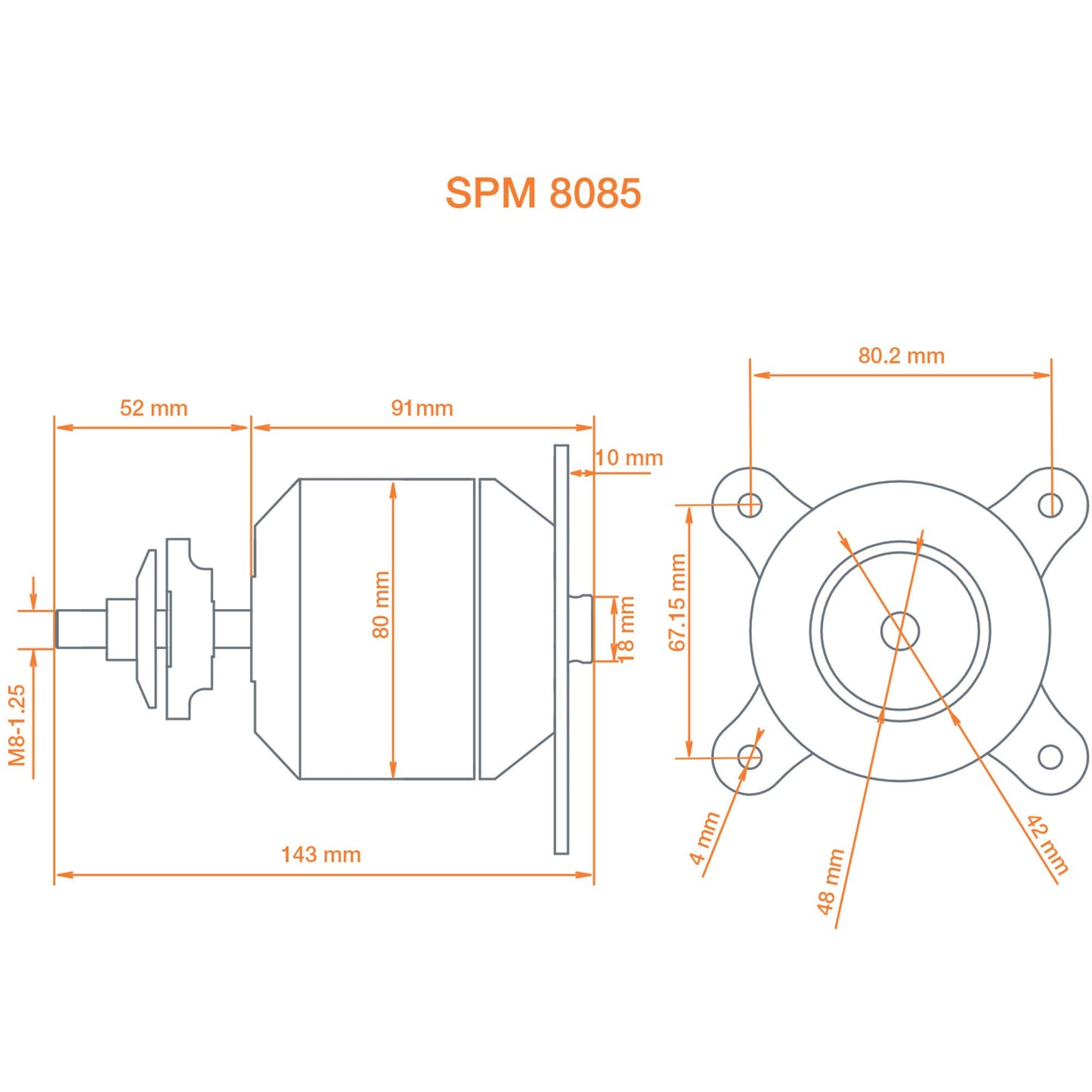 Avian 8085-160Kv Outrunner Brushless Motor (SPMXAM4805)