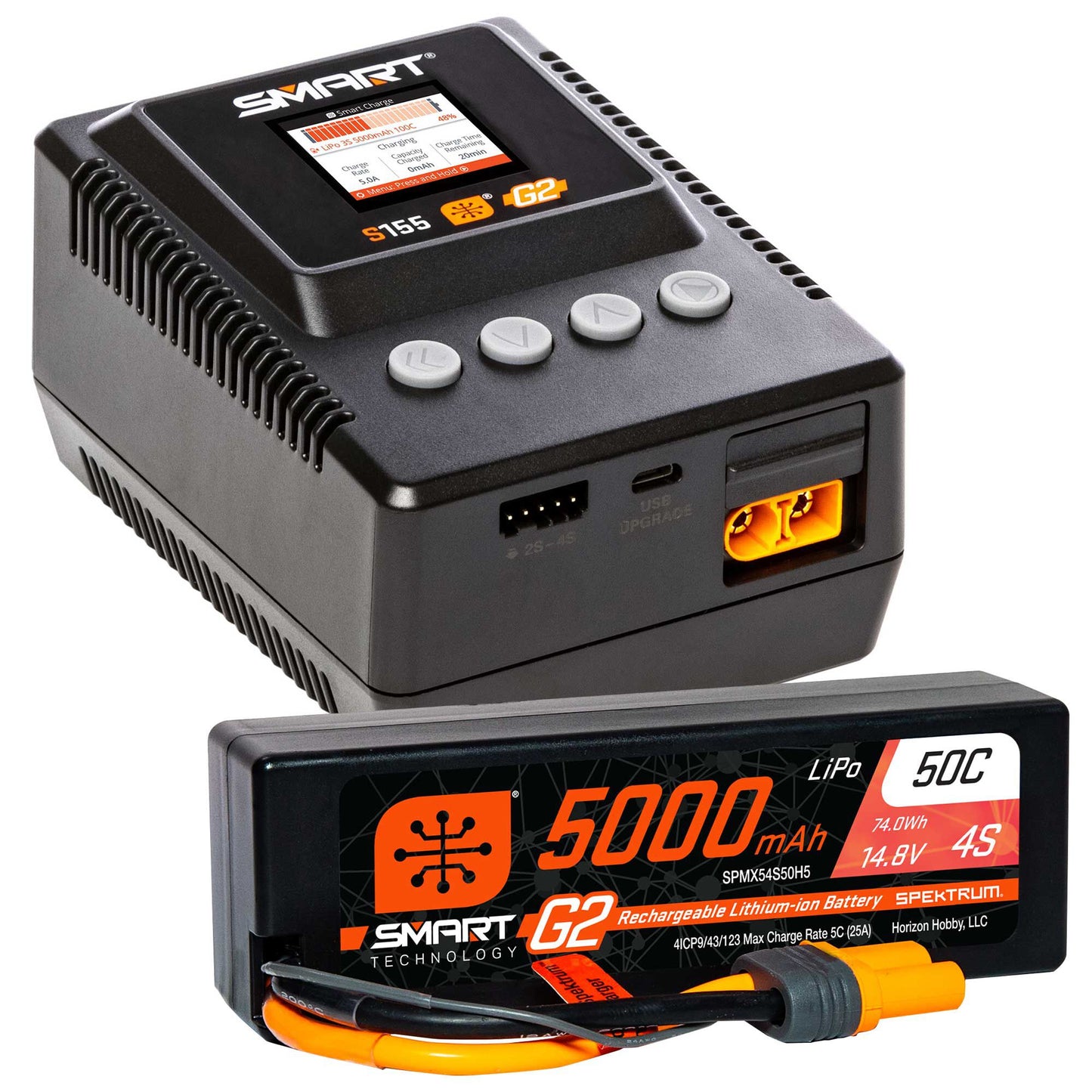 5000mAh 4S LiPo & S155 Charger (SPMXPSS400)_1