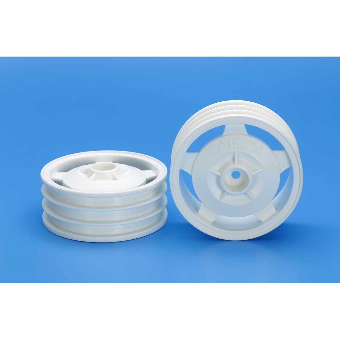 1/10 2WD Buggy Front Star-Dish Wheels White (2) (TAM22044)