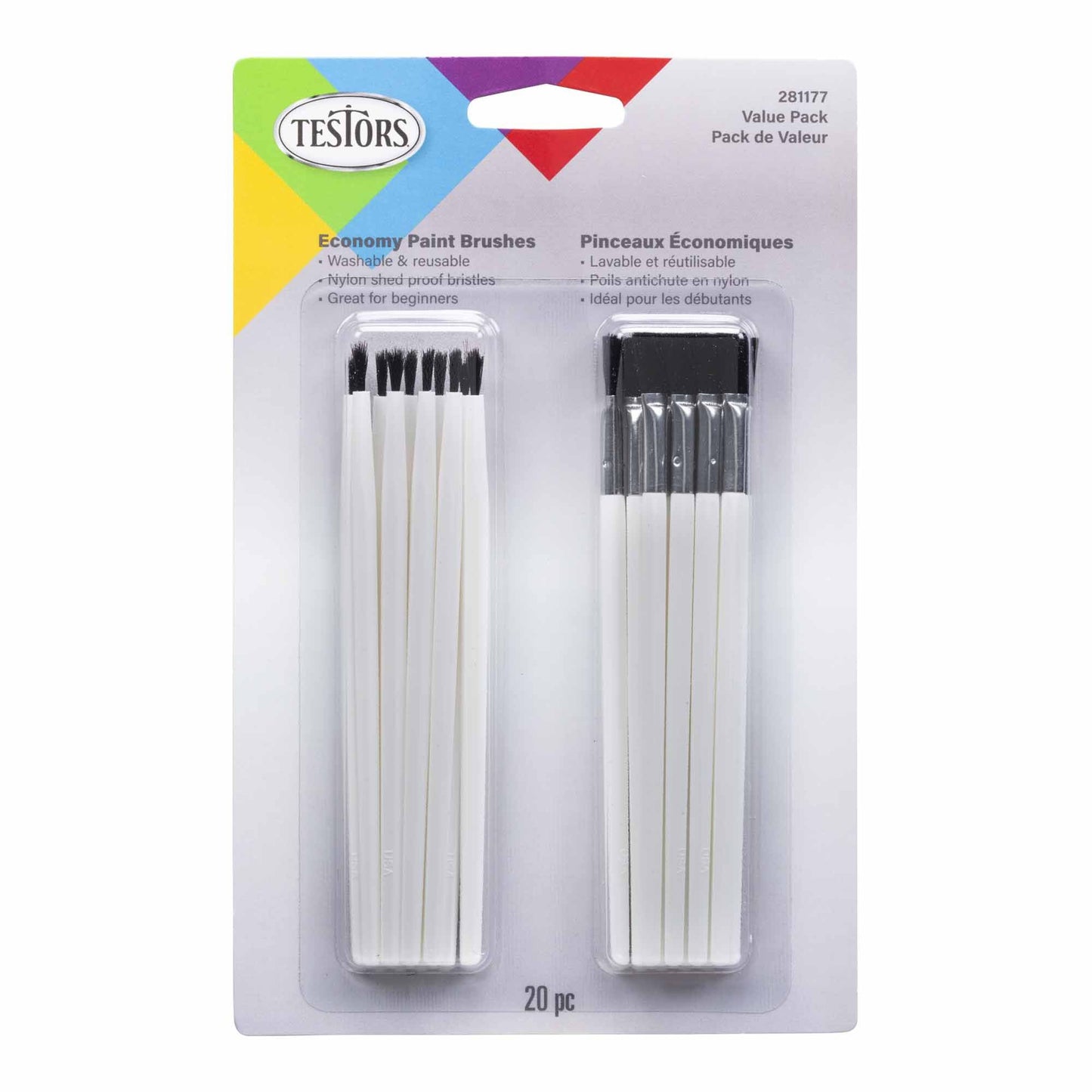 20 Piece Economy Assorted Brush Set (TES281177)