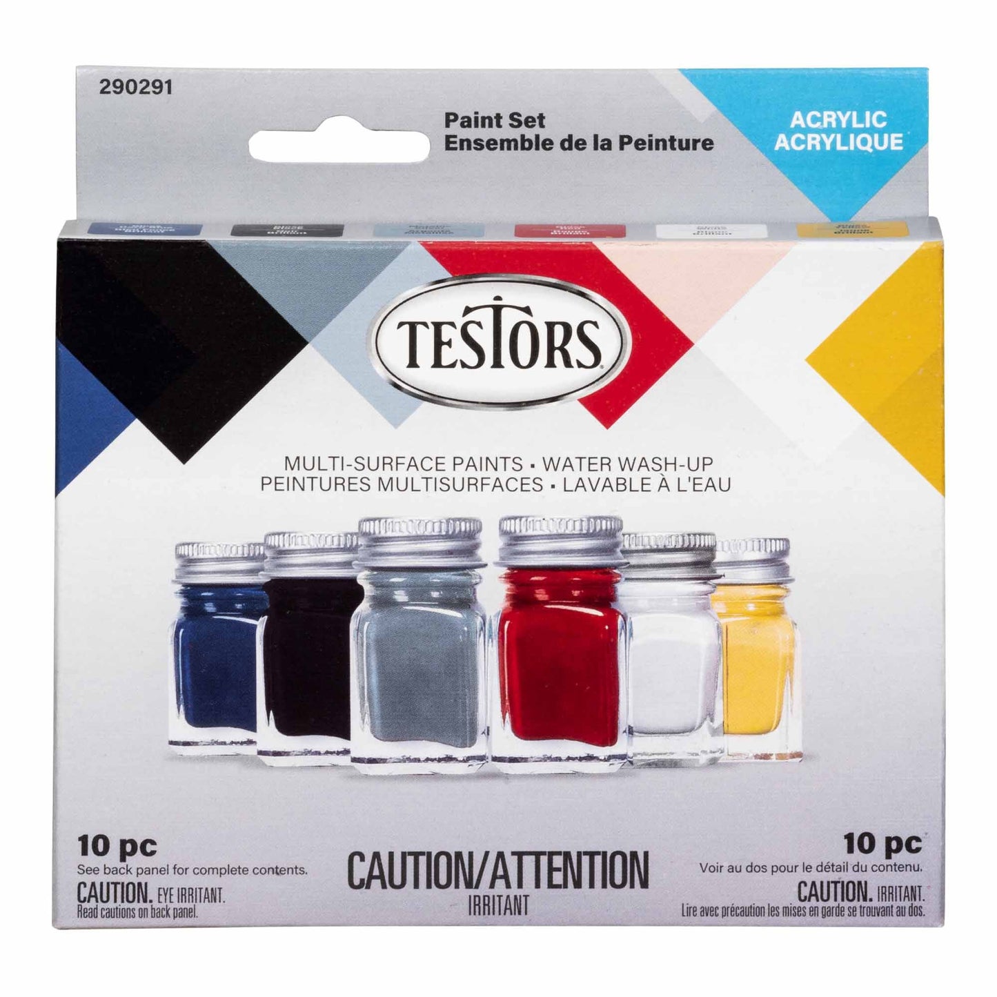 6 Piece Acrylic Paint Set Primary Colors (TES290291)