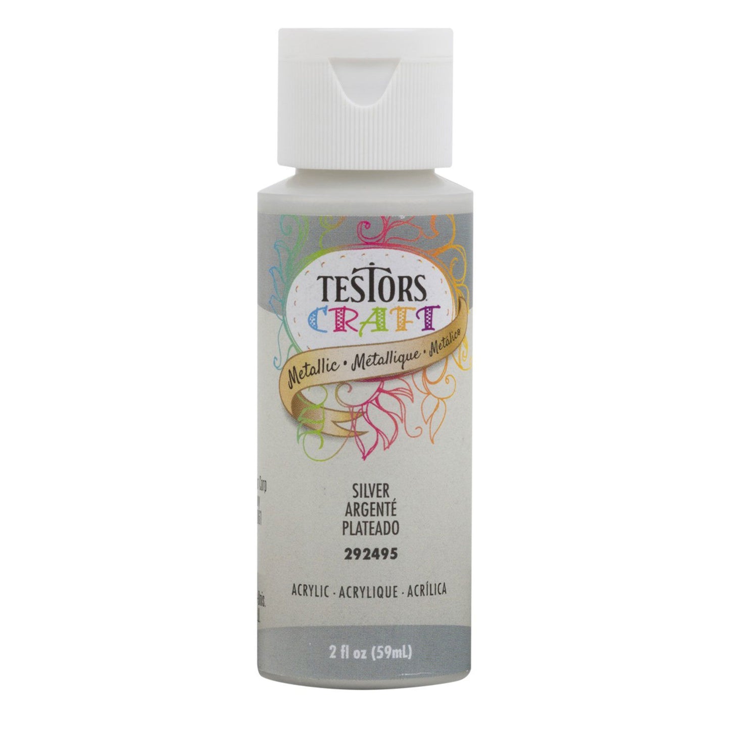 Testors 2oz Acrylic Craft Paint Satin Metallic (TES292495A)