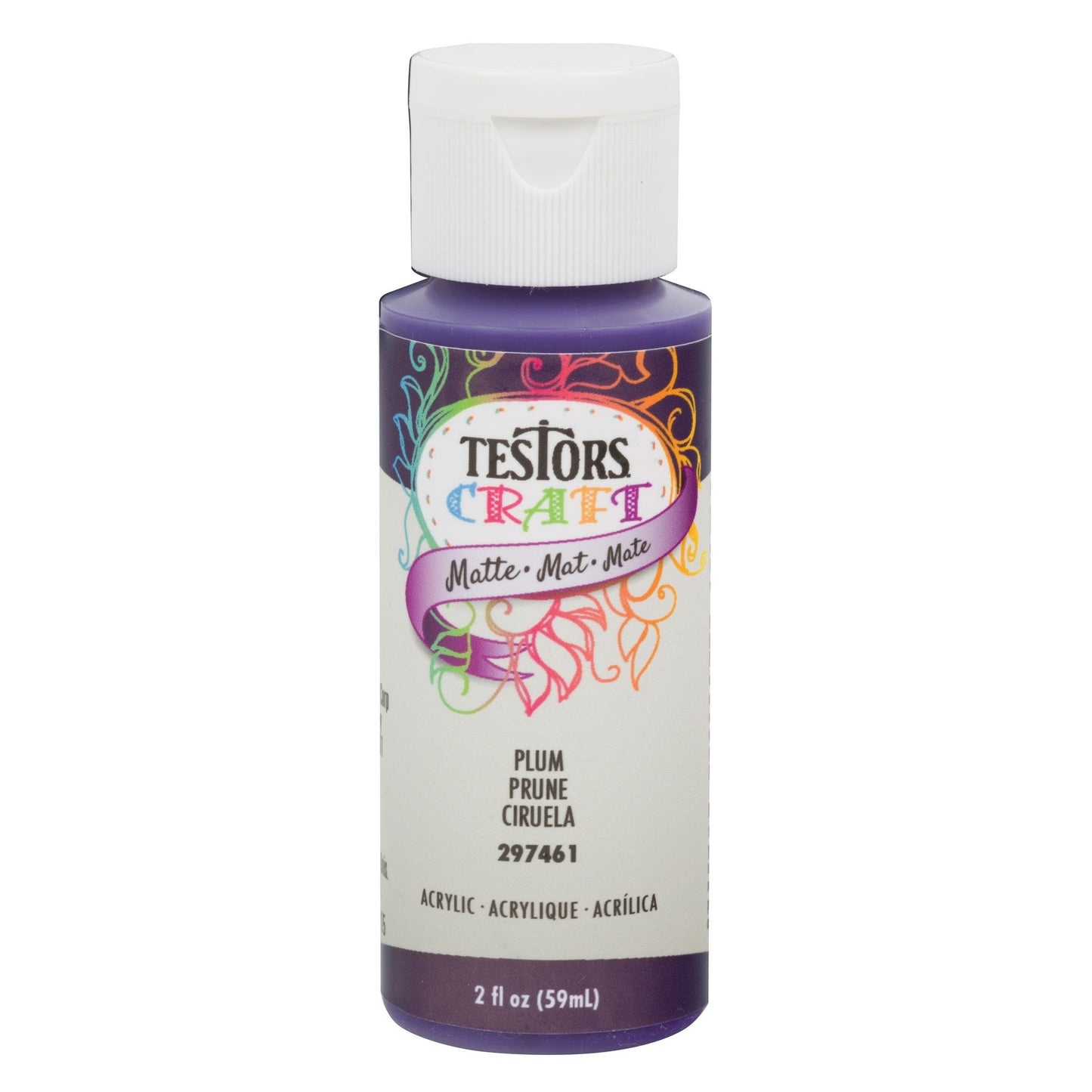 Testors 2oz Acrylic Craft Paint Satin Plum (TES297461)