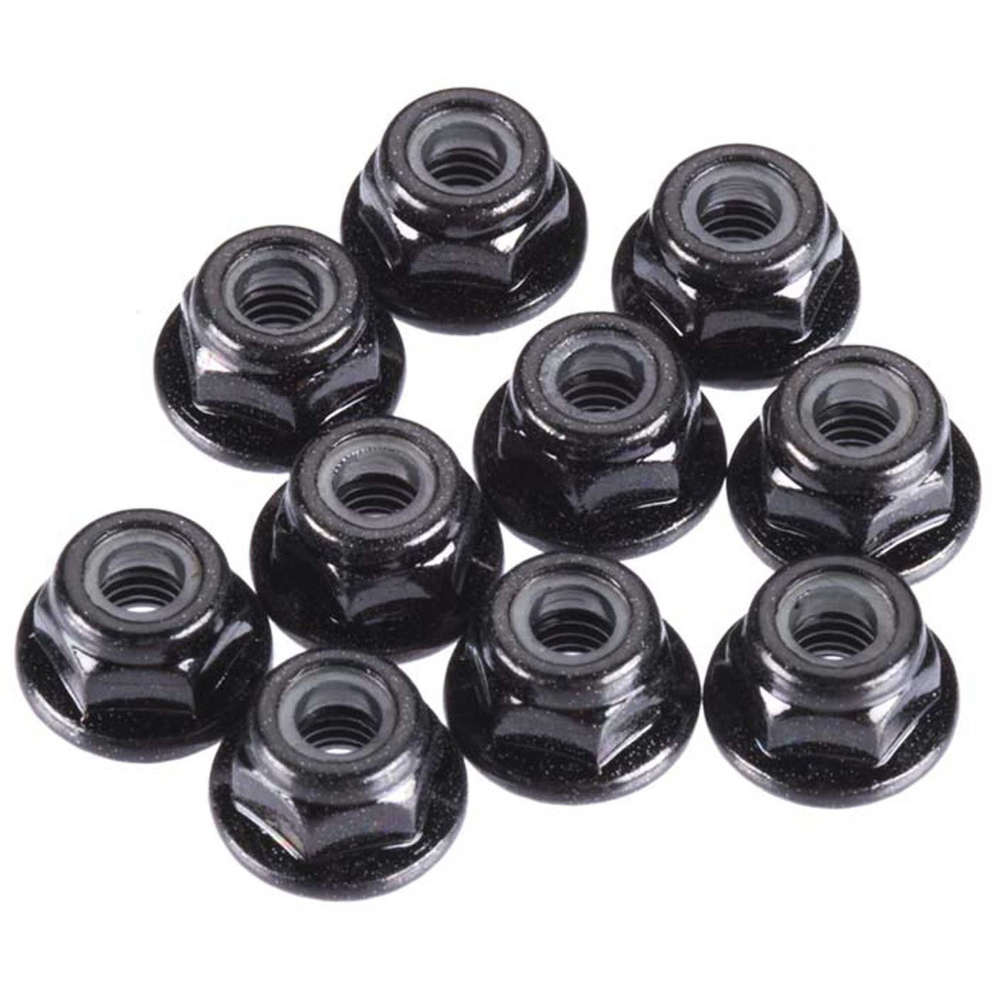 M4 Flanged Black Serrated Locknut Pack of 10 (TKR1212)