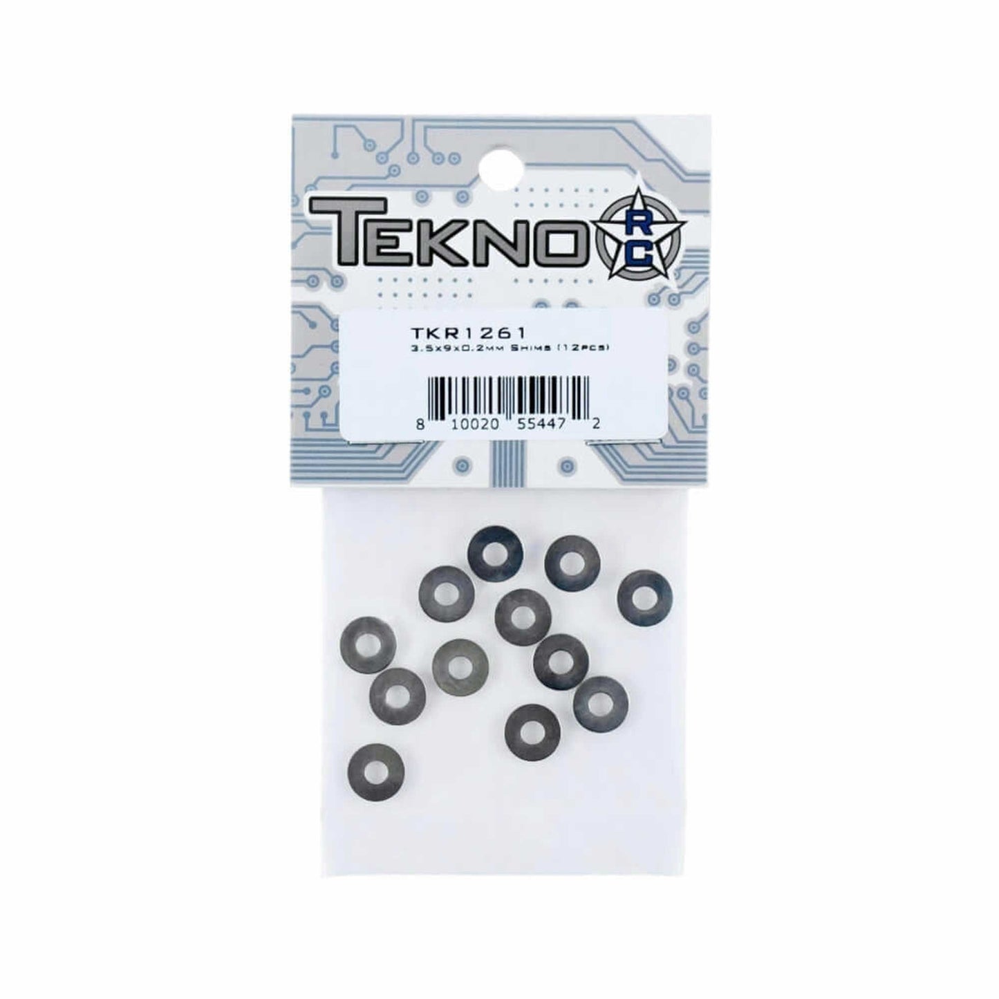 3.5x9x0.2mm Shims Pack of 12 (TKR1261)