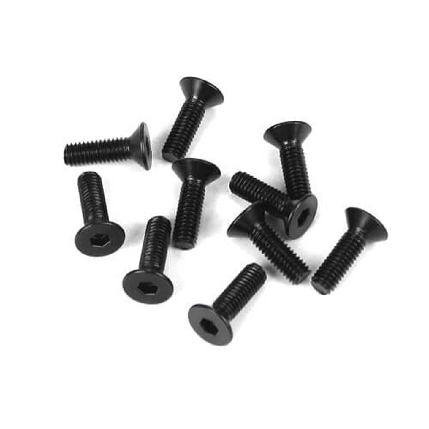 M3x10mm Flat Head Screws Black Pack of 10 (TKR1323)