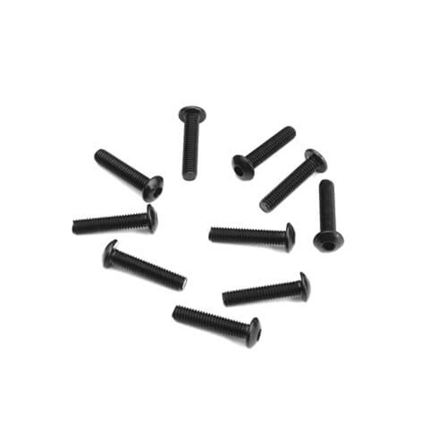 M3x14mm Button Head Screws Black (10 Pack) (TKR1405)