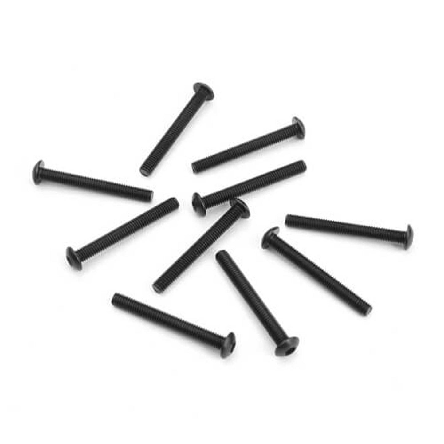 M3x25mm Black Button Head Screws (10 Pack) (TKR1411)
