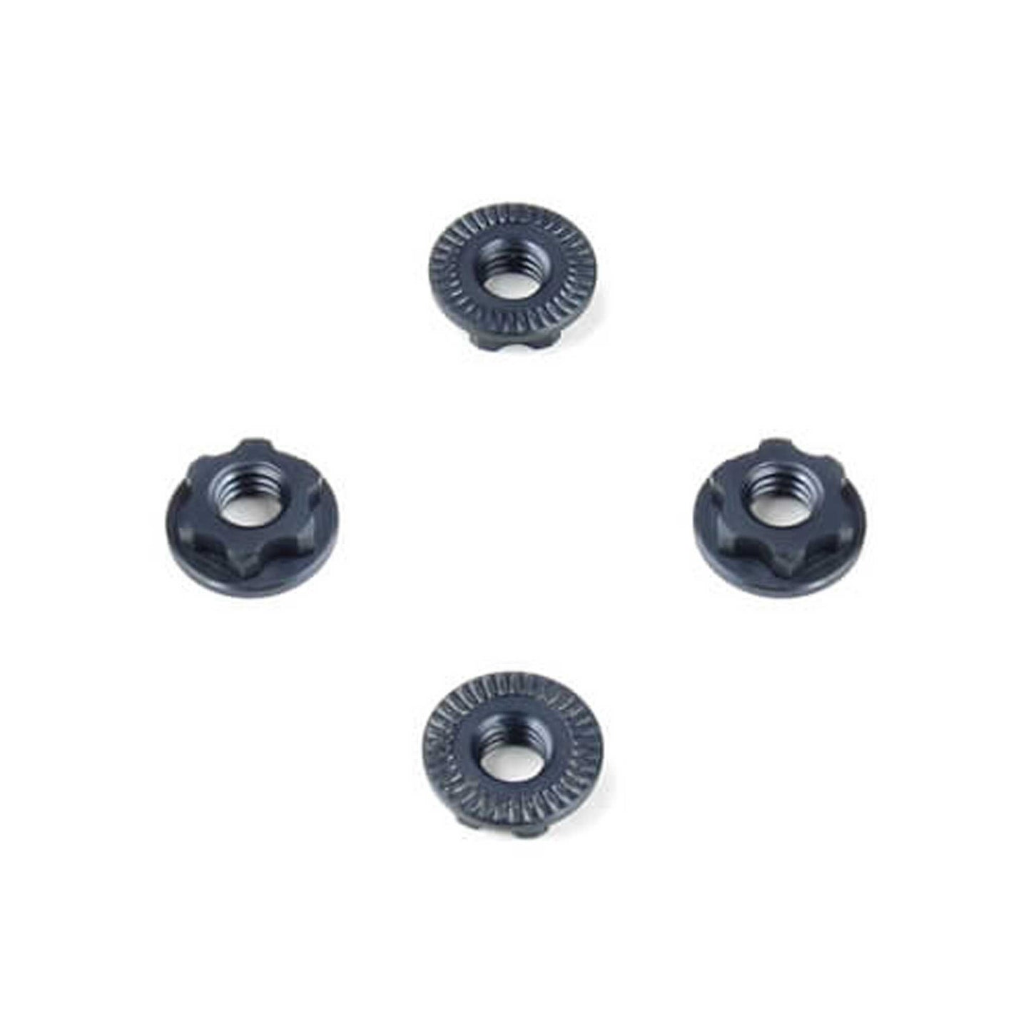 7mm M4 Serrated Wheel Nuts Gun Metal Anodized (4) (TKR6274)