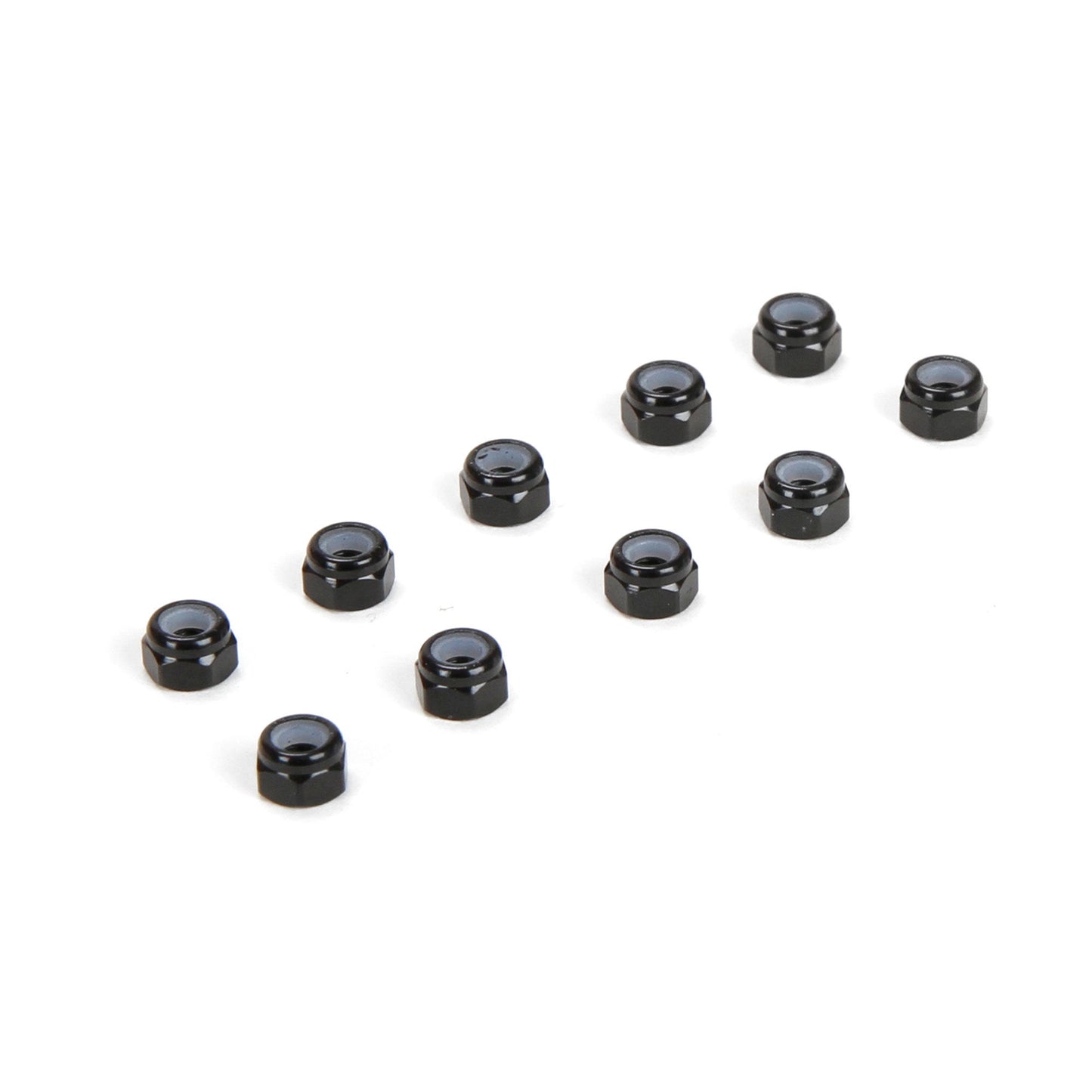 M3 Aluminum Lock Nuts Black Pack of 10 (TLR336004)
