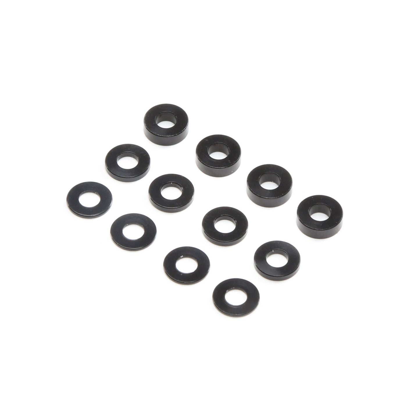 M3 Caster Block Aluminum Washer Set Black (4 ea) (TLR336007)