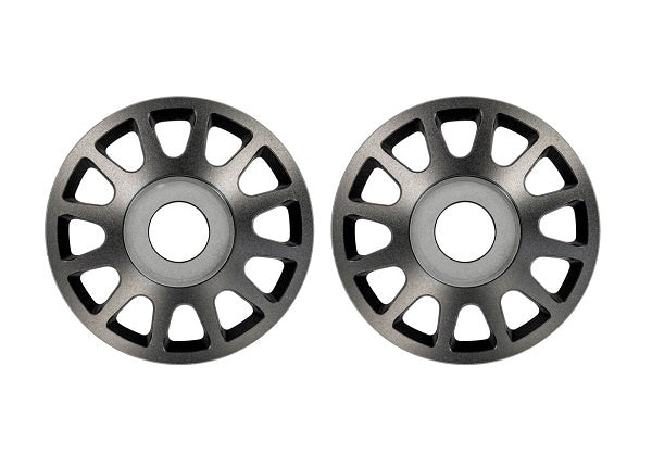 Aluminum Wheel Center Gray for Pro Scale Aluminum Wheel System Maxx Slash/UDR (2) (TRA10274-GRAY)
