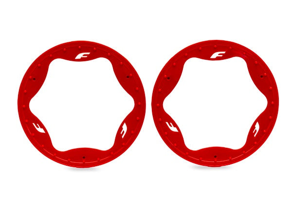 Rear Beadlock Rings Red (TRA10948-RED)