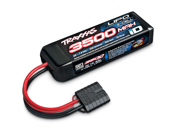 3500mAh 7.4V 25C 2S LiPo Battery Pack with Traxxas ID Connector