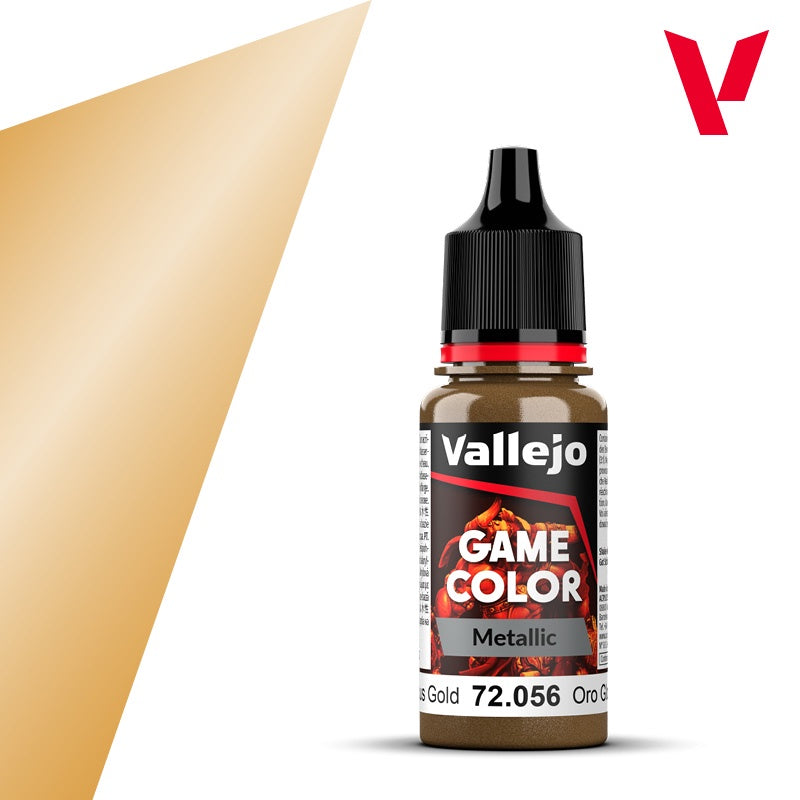 Game Color Metallic Glorious Gold Acrylic Paint 18ml Bottle (VLJ72056)