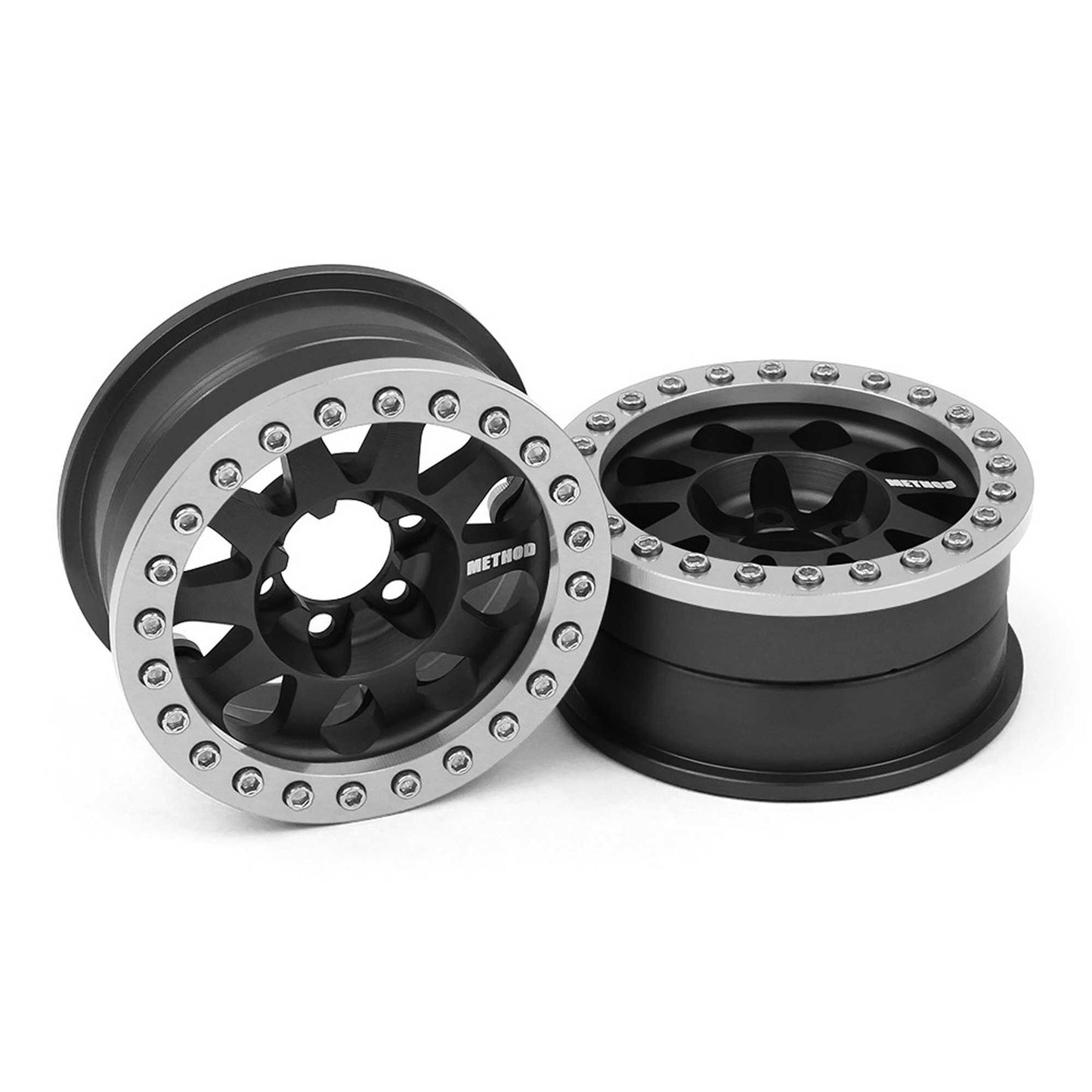 1/10 Method 101 V2 1.9 Race Crawler Wheels (Black Anodized) - Pair (VPS07756)