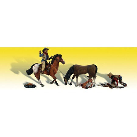 HO Ridin' & Ropin' Cowboy Scene (WOOA1940)